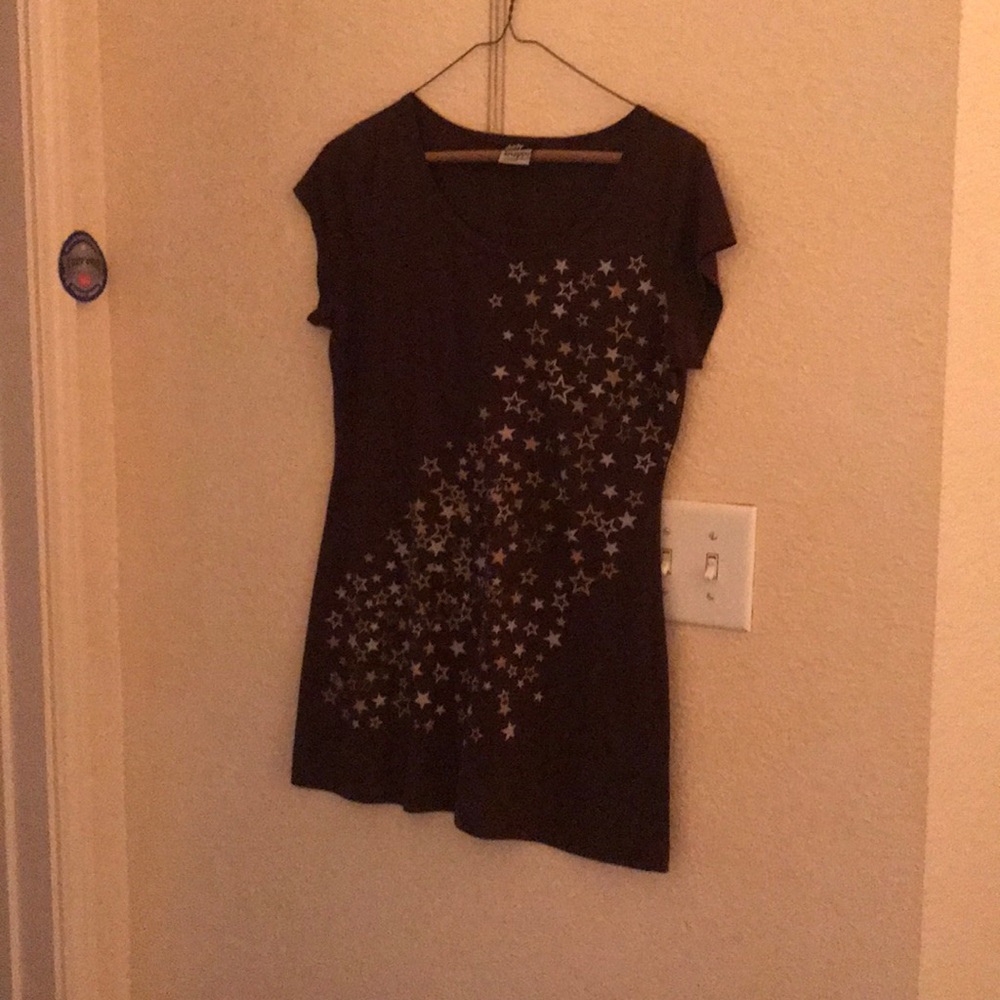 Awesome dressy brown bling star shirt!!